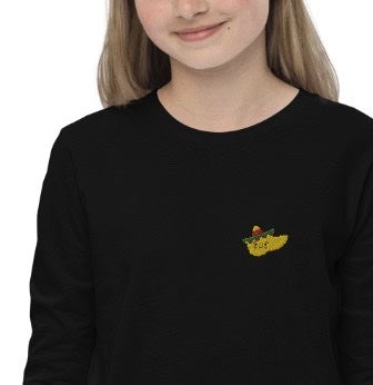 Youth Long Sleeve: Pancreas Wearing a Sombrero (Unisex)